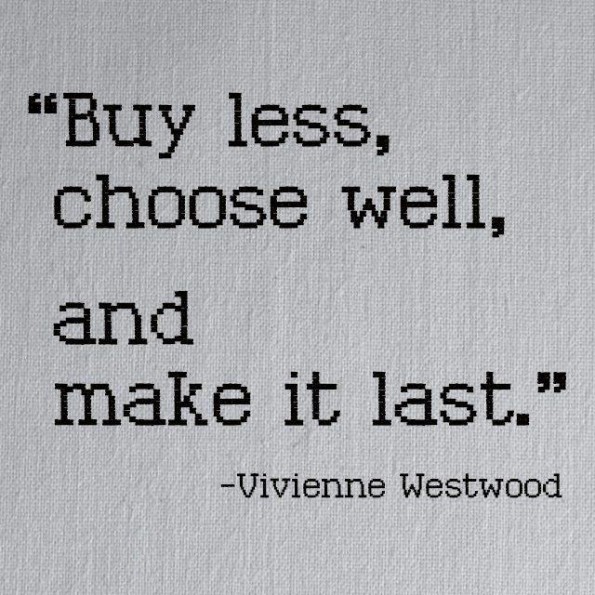 As we all get swept away with Christmas shopping this is a good reminder to keep us grounded. I always try to pause now before a purchase and ask myself a very simple question: "do I really need this?"